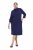 Ulla Popken 851664 Vestido de jersey evasê com bolsos Azul-marinho - Vestidos - Vestidos para todos os tamanhos