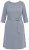 Ulla Popken 851666 Vestido midi às riscas com manga 3/4 Cinzento mesclado - Vestidos midi - Vestidos Midi Tamanhos Grandes