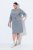 Ulla Popken 851666 Vestido midi às riscas com manga 3/4 Cinzento mesclado - Vestidos midi - Vestidos Midi Tamanhos Grandes