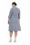 Ulla Popken 851666 Vestido midi às riscas com manga 3/4 Cinzento mesclado - Vestidos midi - Vestidos Midi Tamanhos Grandes