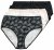 Ulla Popken 851752 Cuecas às riscas pack de 5 Preto - Cuecas - 