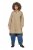 Ulla Popken 851764 Casaco oversize com capuz amovível Areia - Casacos - Casacos de Mulher em Tamanhos Grandes