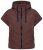 Ulla Popken 851785 Colete acolchoado oversize com capuz Castanho - Coletes - 