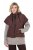 Ulla Popken 851785 Colete acolchoado oversize com capuz Castanho - Coletes - 