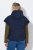Ulla Popken 851785 Colete acolchoado oversize com capuz Azul-marinho - Coletes - 