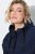 Ulla Popken 851785 Colete acolchoado oversize com capuz Azul-marinho - Coletes - 