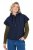 Ulla Popken 851785 Colete acolchoado oversize com capuz Azul-marinho - Coletes - 