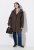 Ulla Popken 851803 Duffle coat Castanho escuro - Casacos - Casacos de Mulher em Tamanhos Grandes