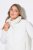 Ulla Popken 851833 Colete acolchoado com gola alta Branco sujo - Coletes - 