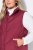 Ulla Popken 851833 Colete acolchoado com gola alta Vermelho - Coletes - 