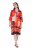 Ulla Popken 852024 Vestido midi evasê com manga 3/4 Rosa - Vestidos midi - Vestidos Midi Tamanhos Grandes
