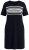 Ulla Popken 852079 Vestido t-shirt às riscas Preto - Vestidos - Vestidos para todos os tamanhos
