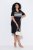 Ulla Popken 852079 Vestido t-shirt às riscas Preto - Vestidos - Vestidos para todos os tamanhos