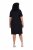 Ulla Popken 852079 Vestido t-shirt às riscas Preto - Vestidos - Vestidos para todos os tamanhos