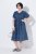 Ulla Popken 852214 Vestido midi às riscas Azul-marinho - Vestidos midi - Vestidos Midi Tamanhos Grandes