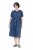 Ulla Popken 852214 Vestido midi às riscas Azul-marinho - Vestidos midi - Vestidos Midi Tamanhos Grandes