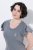 Ulla Popken 852218 Vestido midi de manga curta Cinzento - Vestidos midi - Vestidos Midi Tamanhos Grandes