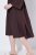 Ulla Popken 852307 Vestido traçado de manga comprida Castanho mogno - Vestidos midi - Vestidos Midi Tamanhos Grandes