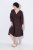 Ulla Popken 852307 Vestido traçado de manga comprida Castanho mogno - Vestidos midi - Vestidos Midi Tamanhos Grandes