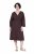 Ulla Popken 852307 Vestido traçado de manga comprida Castanho mogno - Vestidos midi - Vestidos Midi Tamanhos Grandes