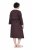 Ulla Popken 852307 Vestido traçado de manga comprida Castanho mogno - Vestidos midi - Vestidos Midi Tamanhos Grandes