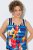 Ulla Popken 852308 Vestido de jersey às riscas Azul-marinho - Vestidos em jersey - 