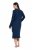 Ulla Popken 852526 Camisa de noite com gola de camisa Azul-marinho - Camisas de noite - 