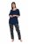 Ulla Popken 852577 Pijama com padrão Azul-marinho - Pijamas/Loungewear - 