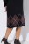 Ulla Popken 852597 Vestido de malha estampado com gola alta Preto - Vestidos de malha - 