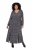 Ulla Popken 852606 Vestido comprido estampado Preto - Vestidos maxi - Vestidos maxi plus size para mulher