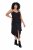 Ulla Popken 852636 Vestido traçado Preto - Vestidos em jersey - 