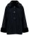 Ulla Popken 852644 Casaco capa com debrum de pelo sintético Preto - Ponchos e capas - 