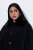 Ulla Popken 852644 Casaco capa com debrum de pelo sintético Preto - Ponchos e capas - 