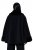 Ulla Popken 852644 Casaco capa com debrum de pelo sintético Preto - Ponchos e capas - 