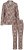 Ulla Popken 852649 Pijama com padrão e gola de camisa Castanho - Pijamas/Loungewear - 