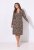 Ulla Popken 852653 Camisa de noite estampada com gola de camisa Castanho - Camisas de noite - 