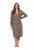 Ulla Popken 852653 Camisa de noite estampada com gola de camisa Castanho - Camisas de noite - 