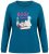 Ulla Popken 852710 Camisola de estar em casa de manga comprida Petróleo - Pijamas/Loungewear - 