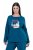 Ulla Popken 852710 Camisola de estar em casa de manga comprida Petróleo - Pijamas/Loungewear - 