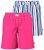 Ulla Popken 852752 Calções de pijama às riscas pack de 2 Rosa - Pijamas/Loungewear - 