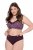 Ulla Popken 852758 Tangas com padrão pack de 5 Ameixa - Cuecas - 