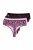 Ulla Popken 852758 Tangas com padrão pack de 5 Ameixa - Cuecas - 
