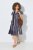 Ulla Popken 852771 Vestido às riscas com folhos Azul-marinho - Vestidos - Vestidos para todos os tamanhos