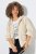 Ulla Popken 852802 Casaco de bombazina Branco sujo - Jaquetas - Casacos plus size para mulher