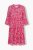 Ulla Popken 852841 Vestido floral com folhos Magenta - Vestidos midi - Vestidos Midi Tamanhos Grandes