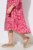 Ulla Popken 852841 Vestido floral com folhos Magenta - Vestidos midi - Vestidos Midi Tamanhos Grandes