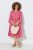 Ulla Popken 852841 Vestido floral com folhos Magenta - Vestidos midi - Vestidos Midi Tamanhos Grandes