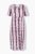 Ulla Popken 852854 Vestido midi às riscas Castanho - Vestidos midi - Vestidos Midi Tamanhos Grandes
