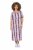 Ulla Popken 852854 Vestido midi às riscas Castanho - Vestidos midi - Vestidos Midi Tamanhos Grandes