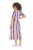 Ulla Popken 852854 Vestido midi às riscas Castanho - Vestidos midi - Vestidos Midi Tamanhos Grandes